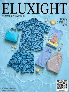 🥳 5 Pc LOT Boys Large 10-12 NIKE Polo Ralph Lauren & Trunks SURF & SWIM